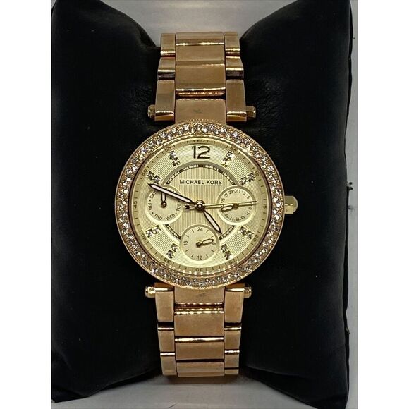 Michael Kors Parker MK5842 Women Stainless Steel Analog Dial Quartz Watch WO715 - Picture 1 of 12
